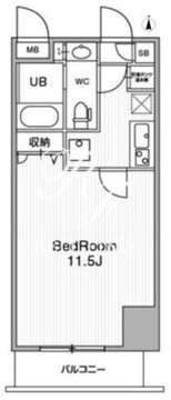 アーバンフラッツ池袋プレミアム 1505 間取り図