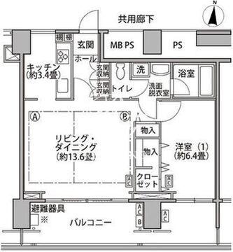 東雲キャナルコートCODAN 17-1006 間取り図