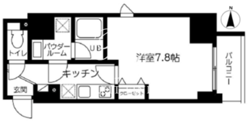 スカイコート蔵前2 804 間取り図