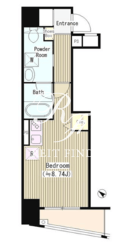 アクアアンビシャス八丁堀 901 間取り図