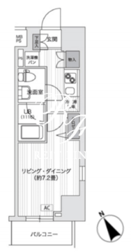 プライマル五反田 801 間取り図