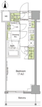 ザ・パークハビオ三軒茶屋 202 間取り図