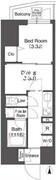 コンフォリア・リヴ西蒲田 1305 間取り図