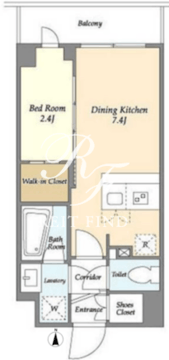 ラドゥセール志茂 512 間取り図