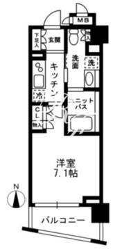 レジディア中落合 A105 間取り図