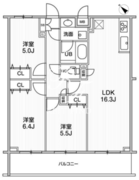 ライムレジデンス曳舟 513 間取り図