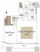 コンシェリア西新宿タワーズウエスト 2516 間取り図