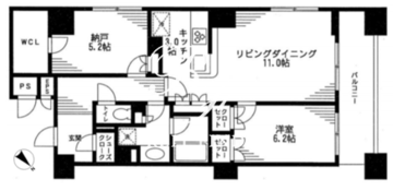 レジディア日本橋馬喰町 1009 間取り図