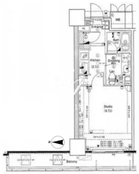 品川タワーフェイス 401 間取り図