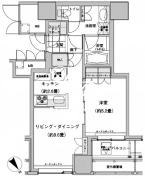 ウエストパークタワー池袋 815 間取り図