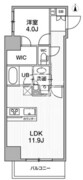 シーズンフラッツ浅草言問通り 1003 間取り図
