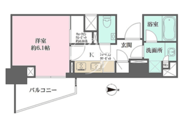 ザ・パークワンズ山吹神楽坂 608 間取り図