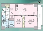 ゼンパレス日本橋 1007 間取り図