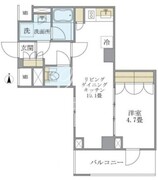 ブリリアイスト北沢 202 間取り図