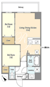 アルファコート曳舟 501 間取り図