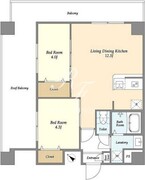 アルファコート曳舟 1201 間取り図