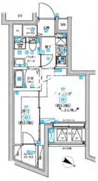 リルシア不動前 406 間取り図