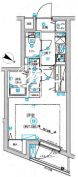 リルシア不動前 407 間取り図