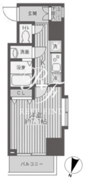 レジディア蒲田 1410 間取り図