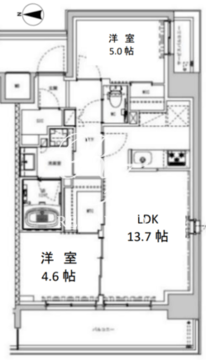 エスレジデンス板橋大山 1005 間取り図