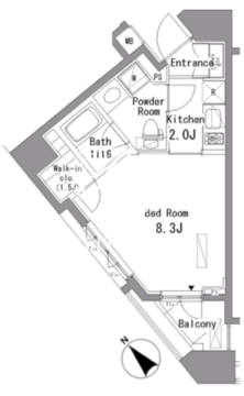 パークアクシス西ヶ原 206 間取り図