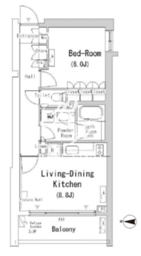 フロンティアレジデンス南麻布 321 間取り図