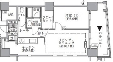 アクティ汐留 413 間取り図