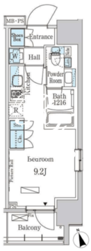 パークアクシス門前仲町イースト 505 間取り図