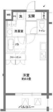 カスタリア大塚2 804 間取り図