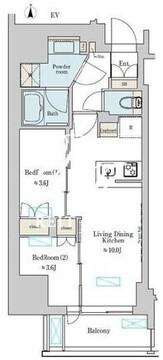 ブリリアイスト上野稲荷町 801 間取り図