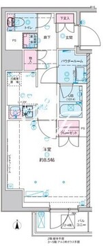 ジェノヴィア桜上水2 304 間取り図