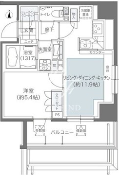 メゾンカルム本郷 410 間取り図