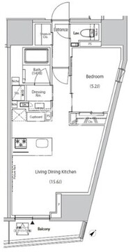 ザ・パークハビオ市ヶ谷ウエスト 1104 間取り図