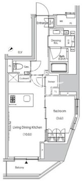 ザ・パークハビオ市ヶ谷ウエスト 502 間取り図