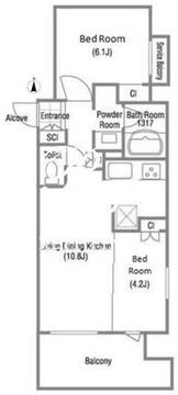 クレストコート吾妻橋レジデンス 1001 間取り図