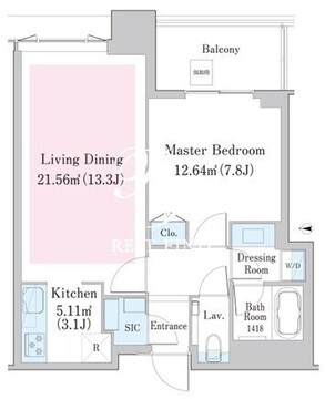 中野ステーションレジデンス 1704 間取り図