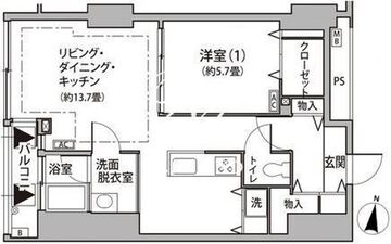 東雲キャナルコートCODAN 12-1306 間取り図