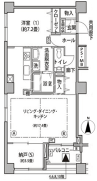 東雲キャナルコートCODAN 15-1005 間取り図