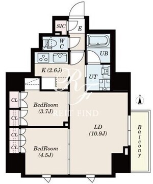 エスレジデンス日本橋馬喰町アエレ 403 間取り図