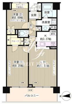 マーシュフィールド四番町 403 間取り図