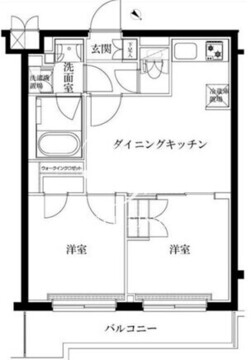 ルーブル蓮根弐番館 405 間取り図