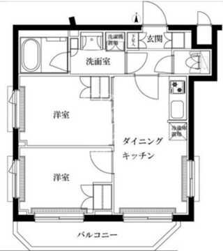 ルーブル蓮根弐番館 501 間取り図