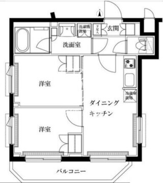 ルーブル蓮根弐番館 401 間取り図