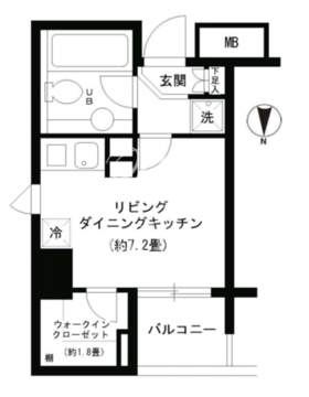 KDXレジデンス芝公園 305 間取り図