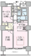 ロイヤルパークスタワー南千住 1914 間取り図