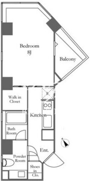 KDXレジデンス麻布仙台坂 601 間取り図