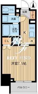 HF上野入谷レジデンス 1101 間取り図