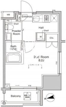 プラウドフラット浅草雷門 202 間取り図