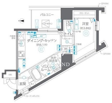 ズーム方南町 204 間取り図