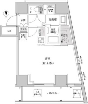 パークハビオ渋谷本町レジデンス 214 間取り図